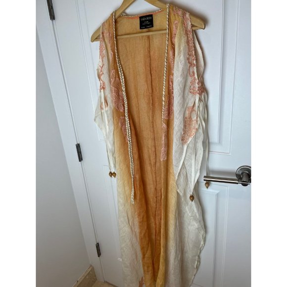 Orange and Cream Scarf Wrap - Picture 9 of 16